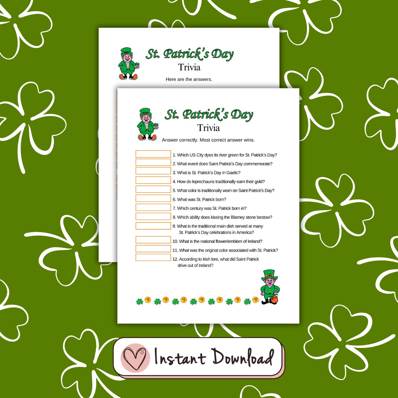 17 x St. Patrick's Day Games & Activities Bundle