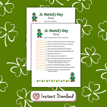 Paquete de 17 juegos y actividades para el Día de San Patricio