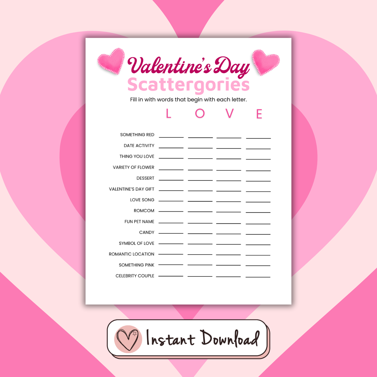 10 x Valentine's Day Games Bundle