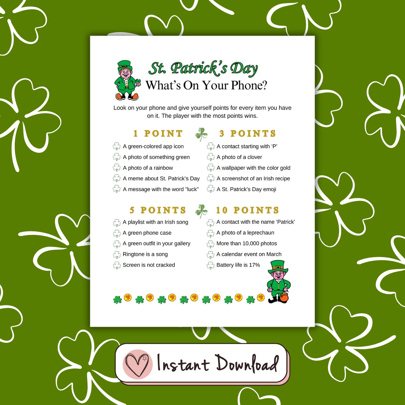 17 x St. Patrick's Day Games & Activities Bundle