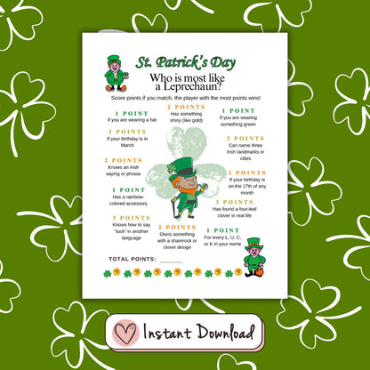 Paquete de 17 juegos y actividades para el Día de San Patricio