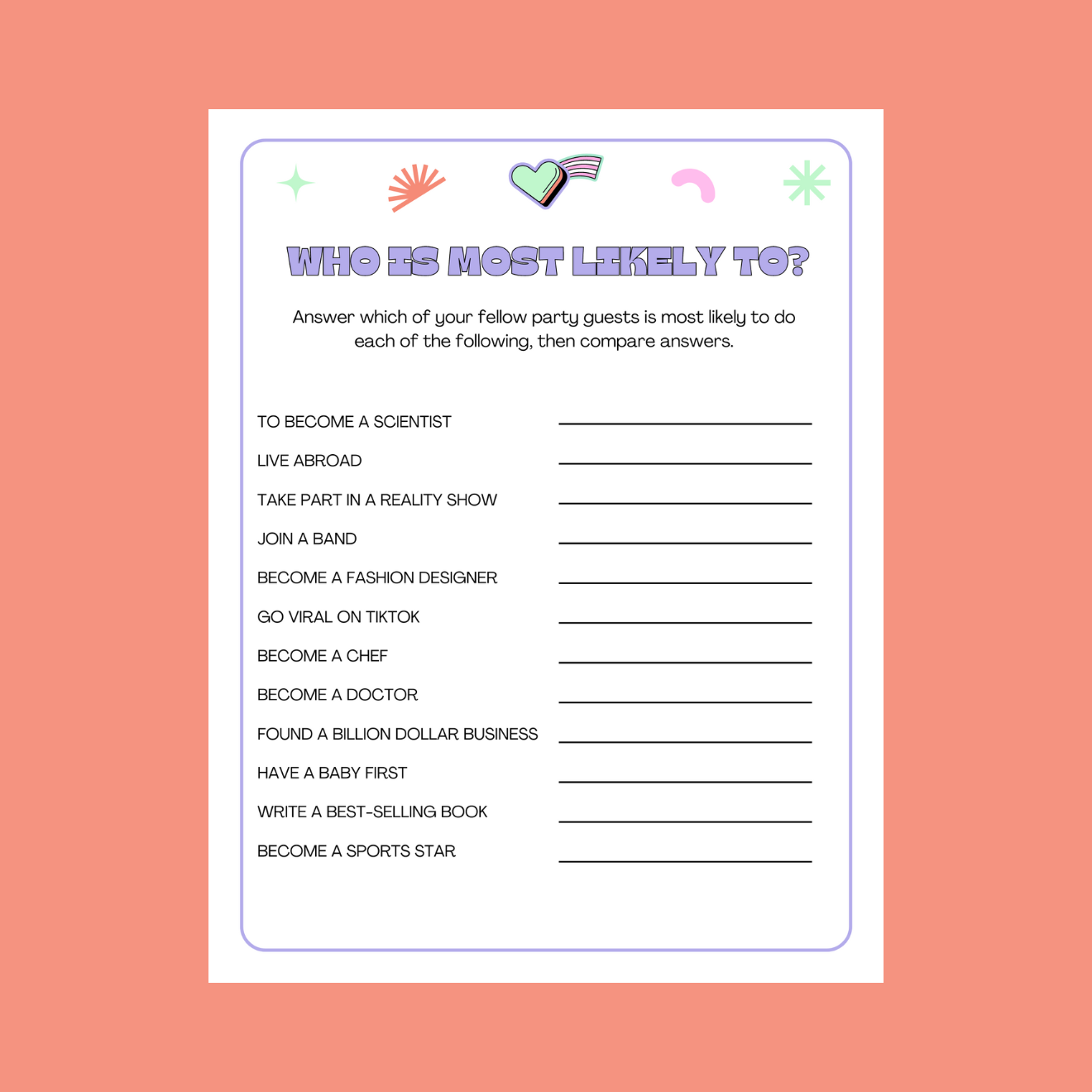 Who Is Most Likely To Game For Teen Girls - #shop_name - Who Is Most Likely To Game For Teen Girls - Big Heart Little Star -  - 